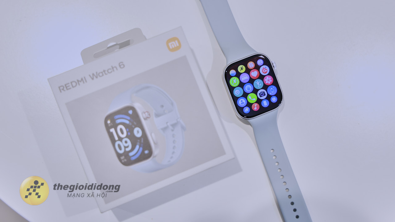 Trên tay Xiaomi Redmi Watch 6: Thiết kế hiện đại, màn hình lớn 2.02 inch, pin bền 24 ngày