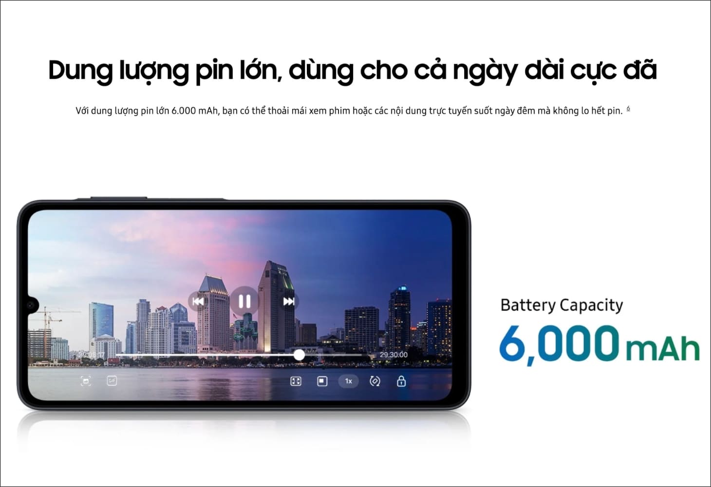 Samsung Galaxy A07 5G có viên pin khủng lên đến 6000 mAh