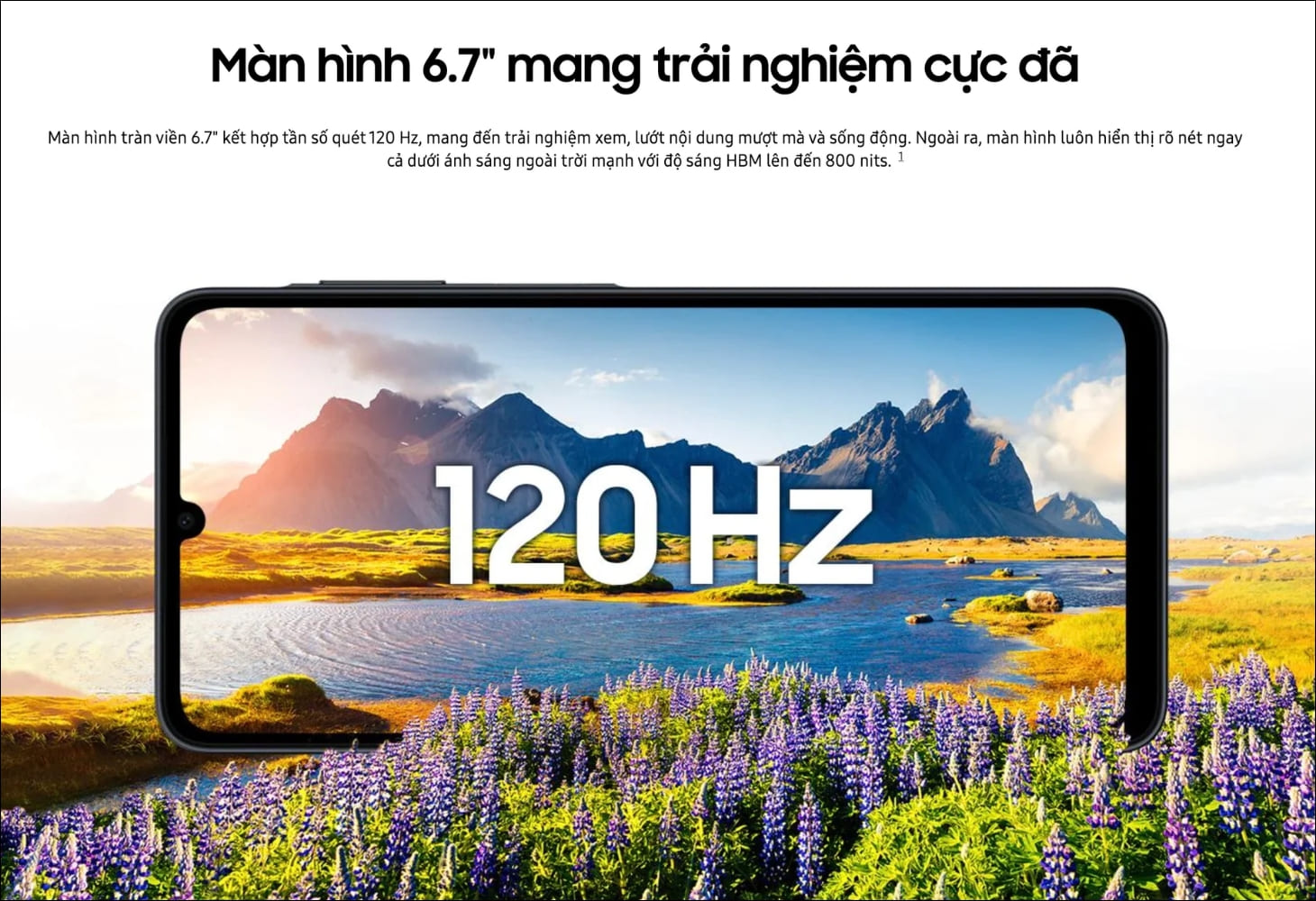 Samsung Galaxy A07 5G sở hữu màn hình HD+ 120Hz mượt mà đẳng cấp trong tầm giá