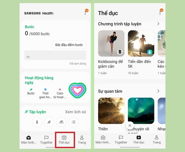 Samsung Health còn tích hợp một thư viện phong phú các chương trình tập luyện với hướng dẫn chi tiết, dễ thực hiện