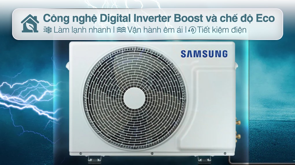 Máy lạnh Samsung Inverter 1 HP AR10DYHZAWKNSV với công nghệ Digital Inverter giúp tiết kiệm điện năng hiệu quả