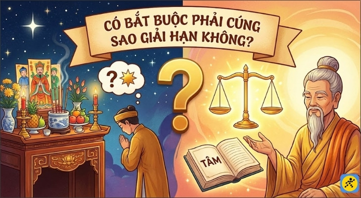 Việc cúng sao giải hạn là một tín ngưỡng mang tính tự nguyện, không bắt buộc Việc cúng sao giải hạn là một tín ngưỡng mang tính tự nguyện, không bắt buộc