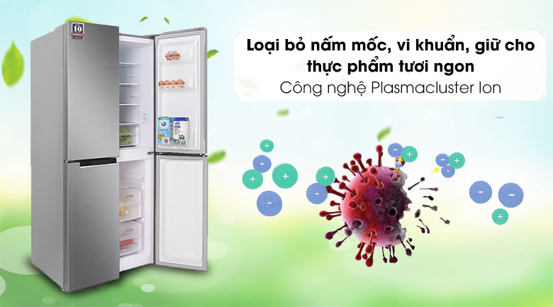 Tủ lạnh Sharp Inverter 401 lít Multi Door SJ-FXP480V-SL nhiều cửa, sang trọng, tích hợp công nghệ diệt khuẩn Plasmacluster Ion Tủ lạnh Sharp Inverter 401 lít Multi Door SJ-FXP480V-SL nhiều cửa, sang trọng, tích hợp công nghệ diệt khuẩn Plasmacluster Ion