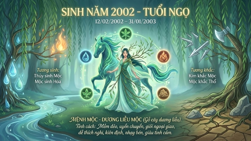 Người sinh năm 2002 thuộc mệnh Mộc