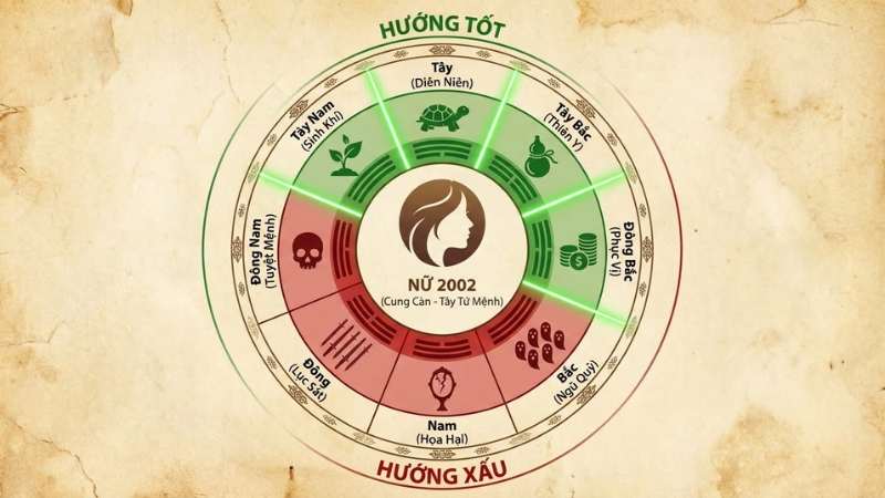 Nữ 2002 hợp hướng T&acirc;y Nam