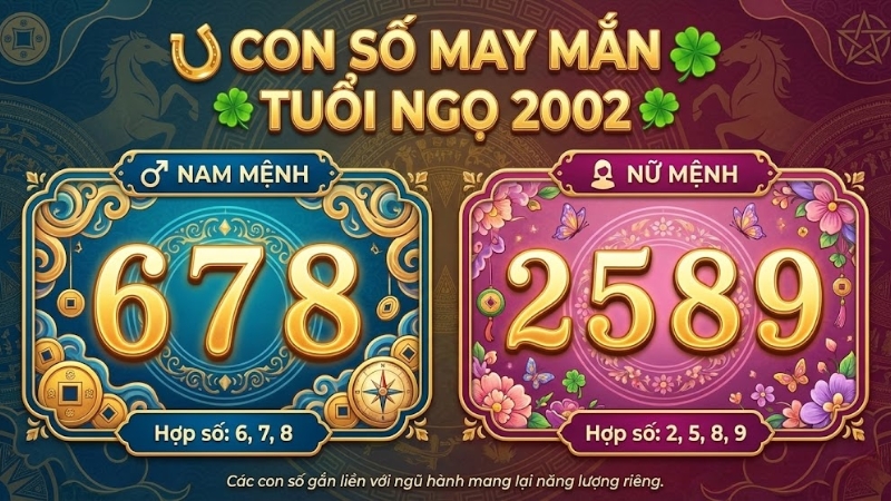 Con số may mắn của tuổi Ngọ 2002