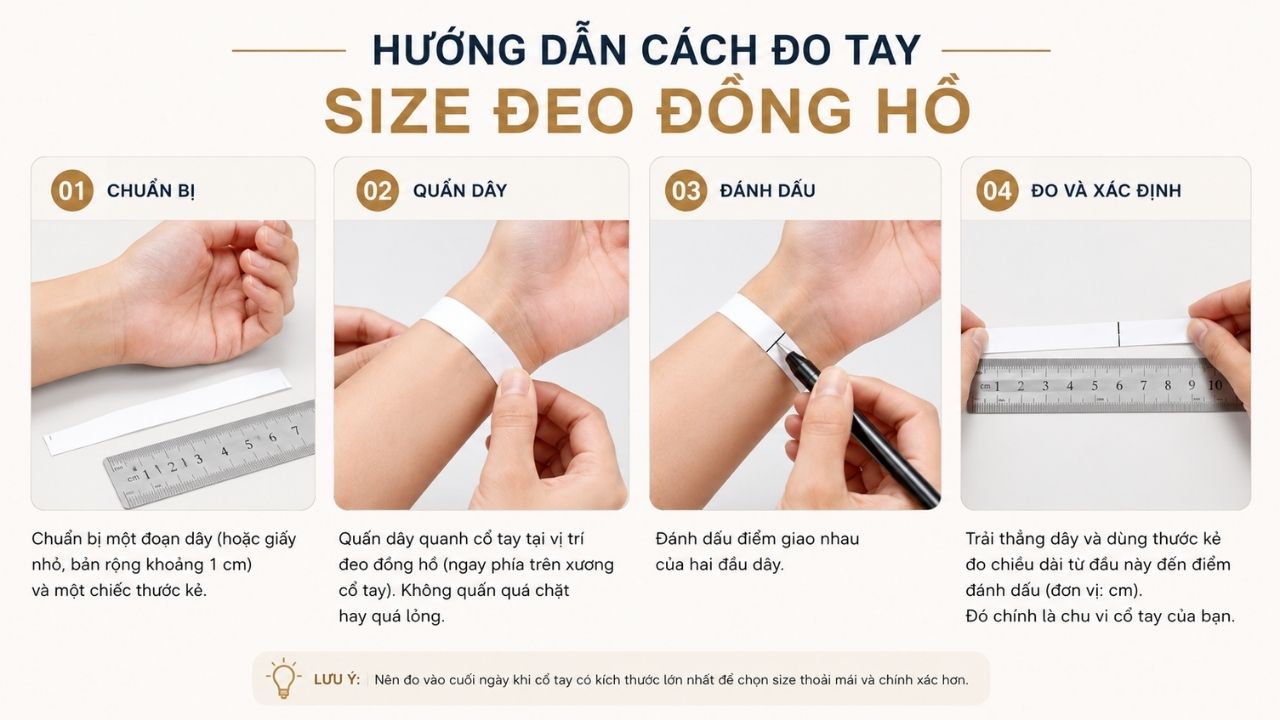 Hướng dẫn đo k&iacute;ch thước cổ tay