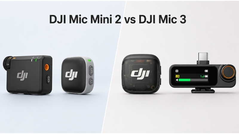 Mic Mini 2 nhỏ nhẹ hơn, Mic 3 chắc và chuyên nghiệp hơn Mic Mini 2 nhỏ nhẹ hơn, Mic 3 chắc và chuyên nghiệp hơn