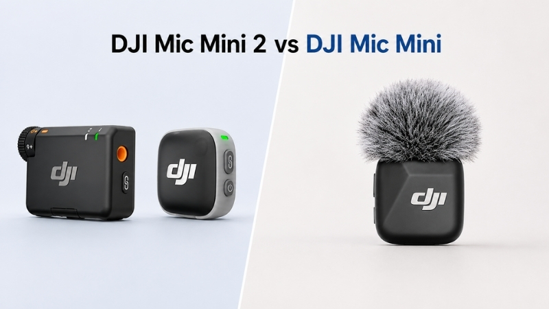 DJI Mic Mini 2 và DJI Mic Mini đều có thiết kế siêu gọn nhẹ DJI Mic Mini 2 và DJI Mic Mini đều có thiết kế siêu gọn nhẹ