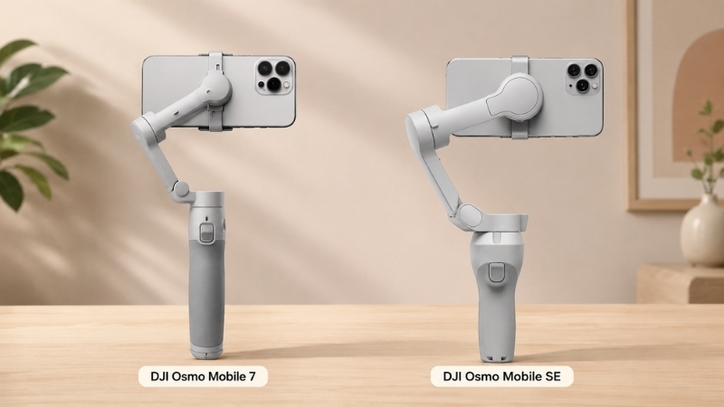 Thiết kế: Osmo Mobile 7 nhẹ hơn, Osmo Mobile SE vẫn gọn và dễ làm quen Thiết kế: Osmo Mobile 7 nhẹ hơn, Osmo Mobile SE vẫn gọn và dễ làm quen