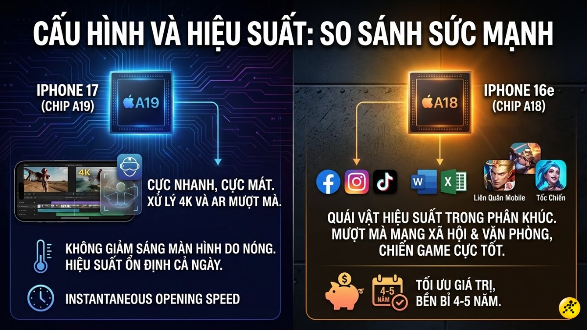 Chip A19 với chip A18