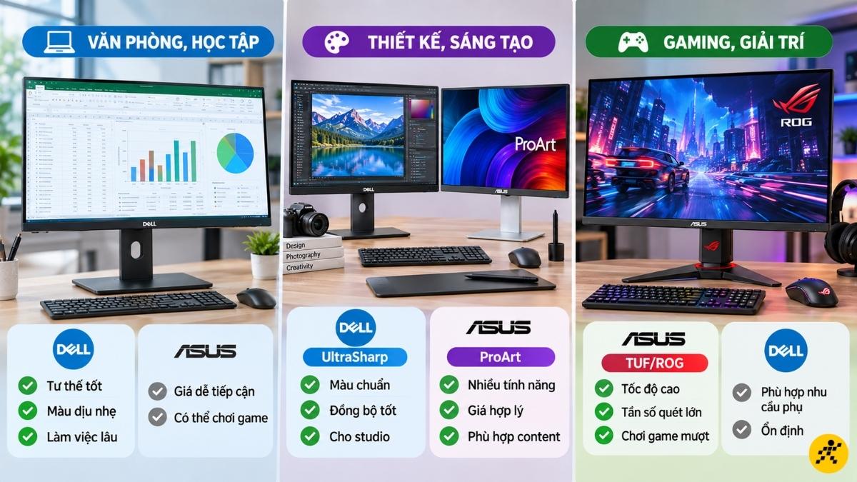 Chọn Asus hay Dell theo nhu cầu thực tế Chọn Asus hay Dell theo nhu cầu thực tế