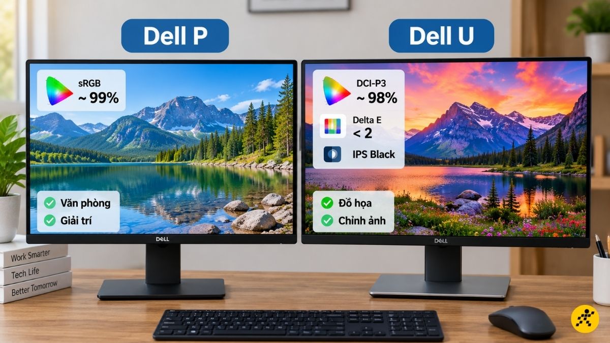 Dell P mang lại chất lượng hiển thị sắc n&eacute;t