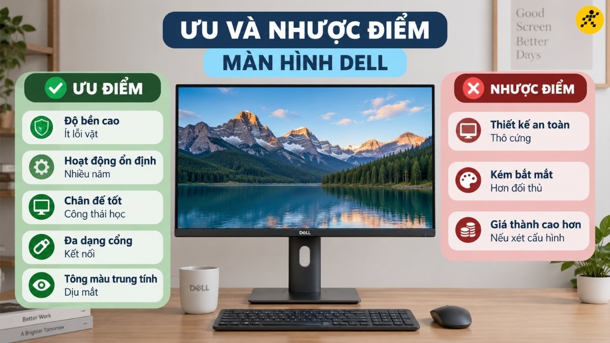 Ưu và nhược điểm của màn hình Dell Ưu và nhược điểm của màn hình Dell