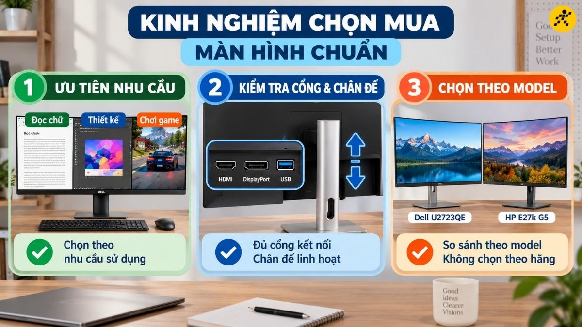 Kinh nghiệm chọn mua màn hình chuẩn Kinh nghiệm chọn mua màn hình chuẩn