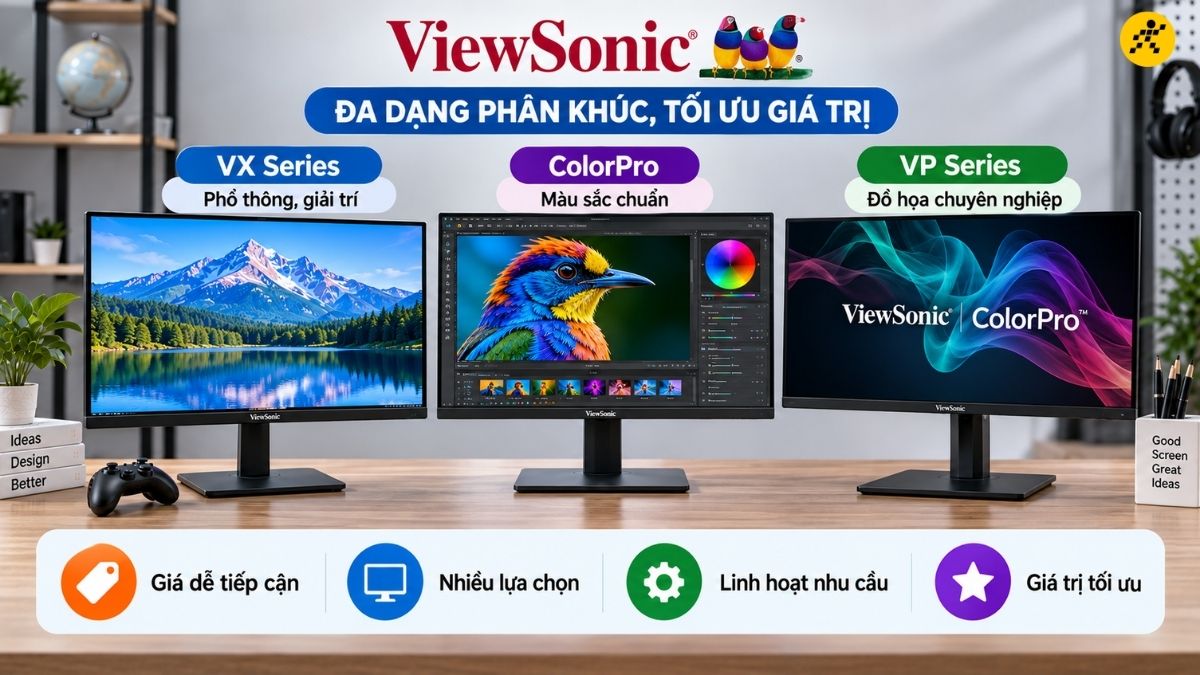 ViewSonic - Đa dạng phân khúc, tối ưu giá trị ViewSonic - Đa dạng phân khúc, tối ưu giá trị