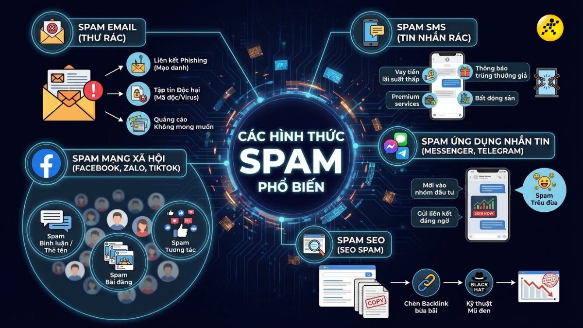 C&aacute;c h&igrave;nh thức Spam phổ biến