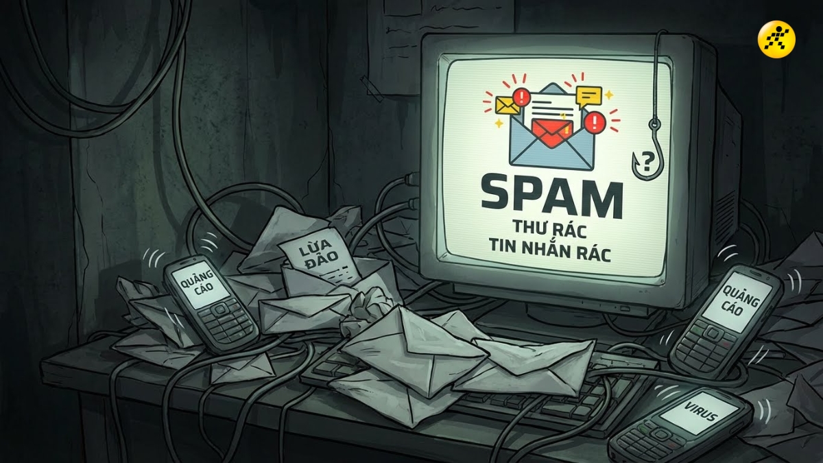 Spam qua Email (Thư r&aacute;c)/ Tin nhắn