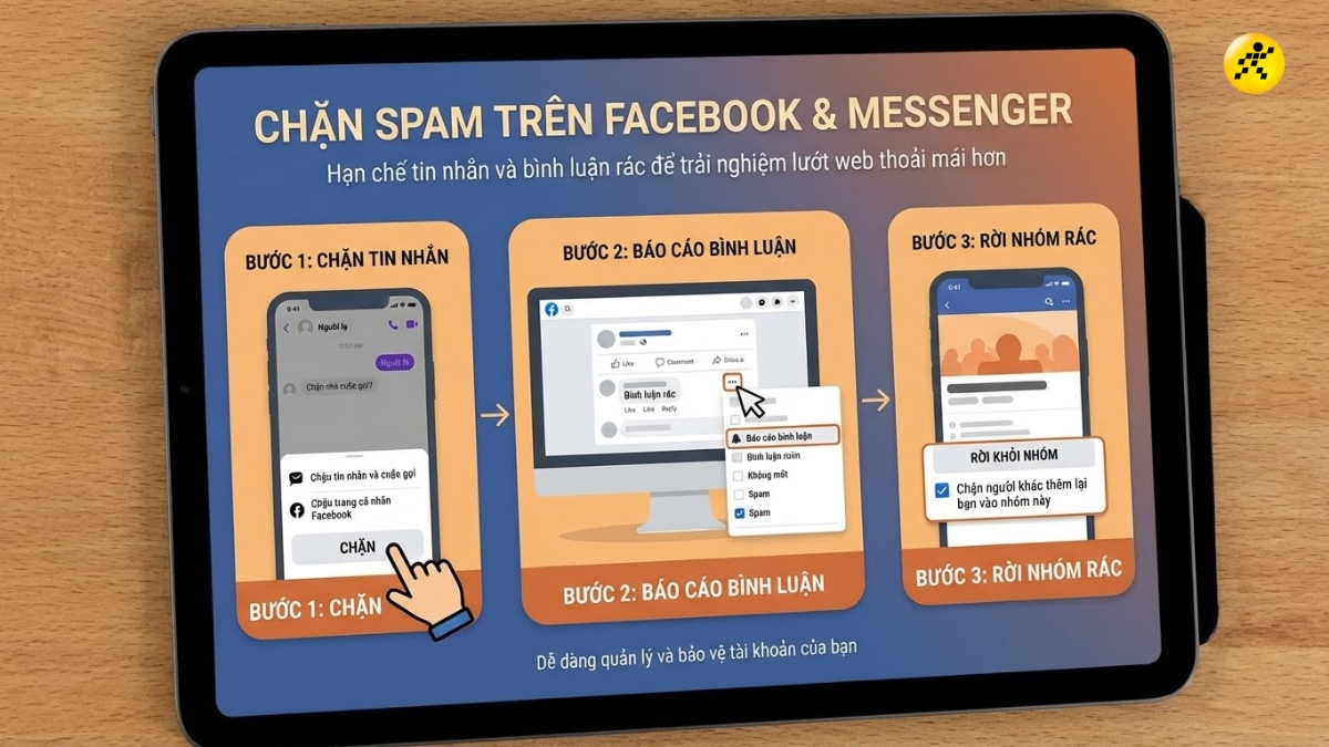 Chặn Spam tr&ecirc;n Facebook v&agrave; Messenger