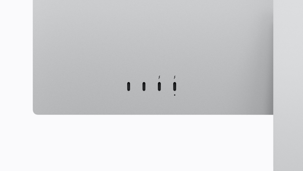 Studio Display XDR nay có hai cổng Thunderbolt 5 và hai cổng USB-C - Ảnh: Apple.com Studio Display XDR nay có hai cổng Thunderbolt 5 và hai cổng USB-C - Ảnh: Apple.com