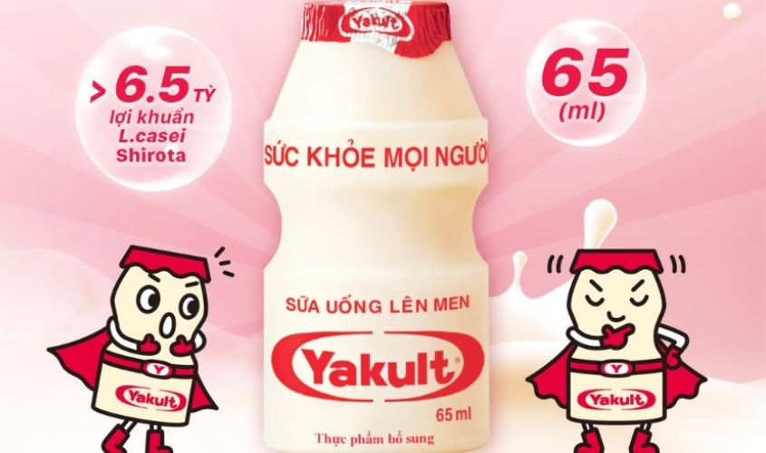 Uống sữa chua Yakult mỗi ngày giúp hệ tiêu hóa khỏe, tăng cường miễn dịch