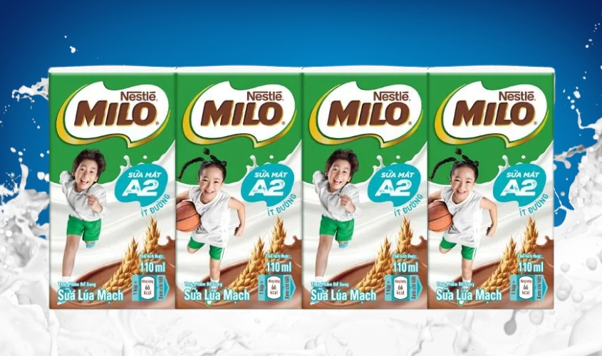 Sữa mát Milo A2 dùng cho trẻ từ 2 tuổi trở lên