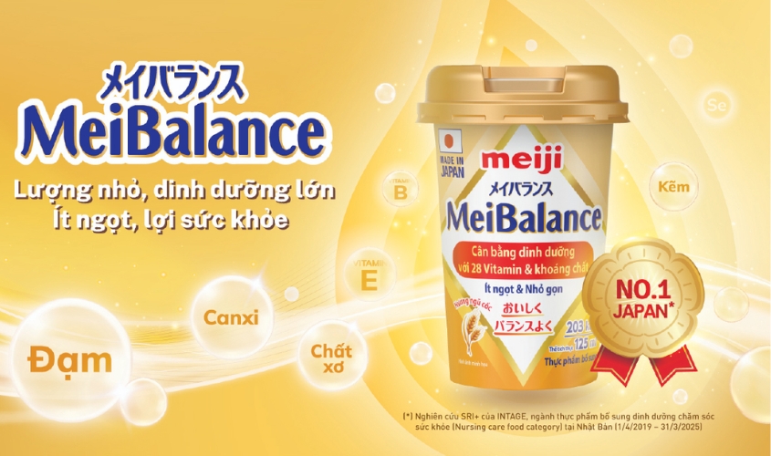 Sữa Meiji MeiBalance chứa nhiều dưỡng chất cần thiết cho cơ thể