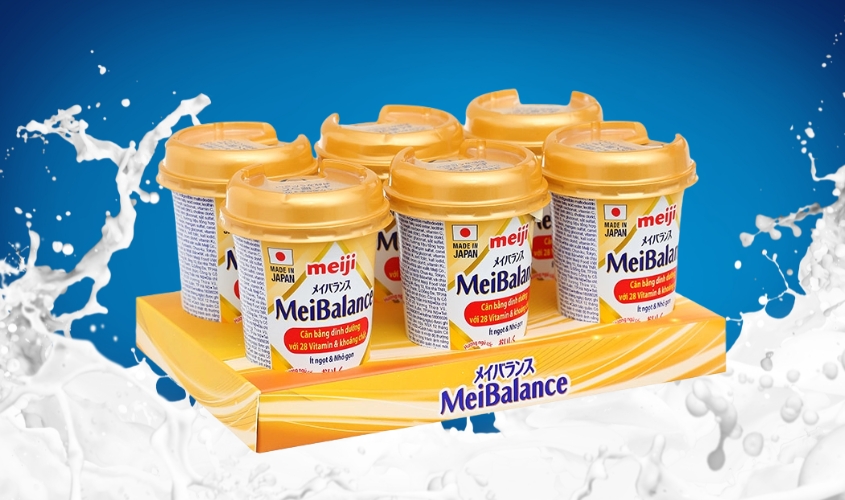 Lốc 6 hộp thực phẩm bổ sung Meiji MeiBalance hương ngũ cốc 125 ml dành cho người lớn