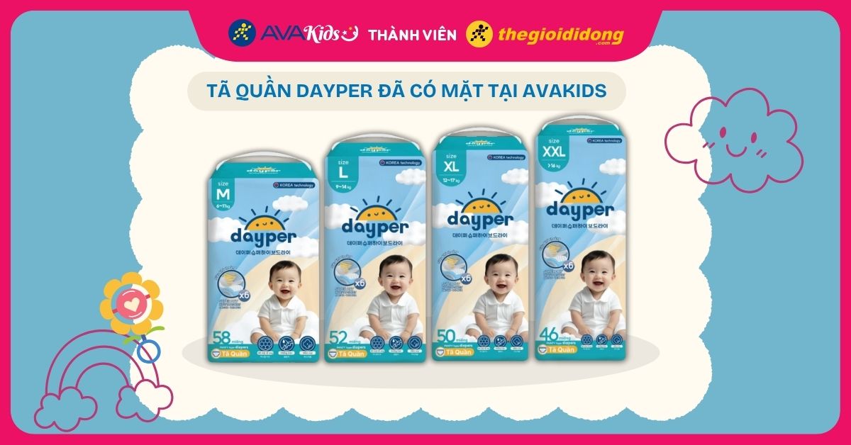 Tã quần Dayper đã chính thức có mặt tại AVAKids