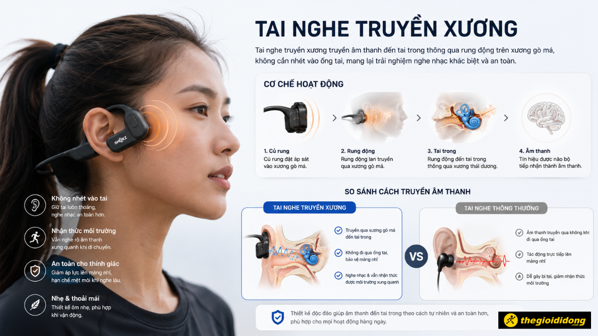 Cơ chế hoạt động của tai nghe truyền xương Cơ chế hoạt động của tai nghe truyền xương