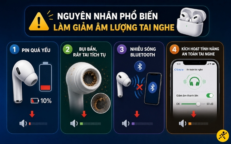 Bị nhiễu s&oacute;ng Bluetooth c&oacute; thể l&agrave;m &acirc;m thanh tai nghe bị nhỏ
