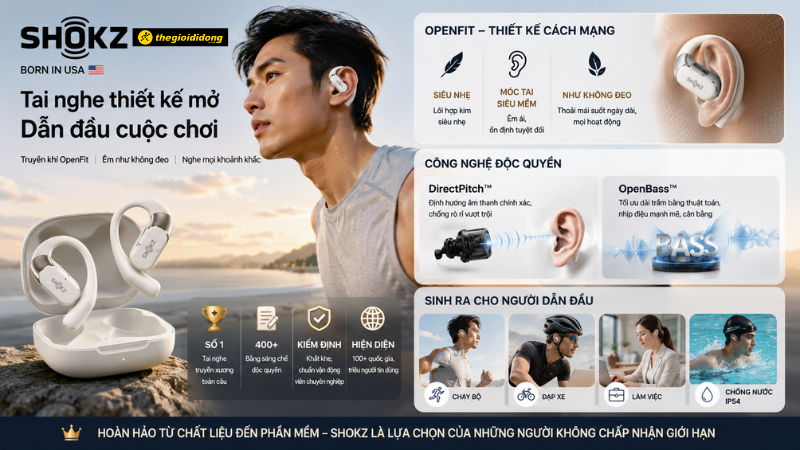 Tai nghe dẫn truyền khí Shokz Tai nghe dẫn truyền khí Shokz