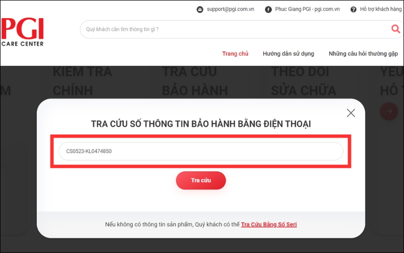 Nhập số seri của tai nghe JBL tr&ecirc;n website ch&iacute;nh h&atilde;ng để tra cứu