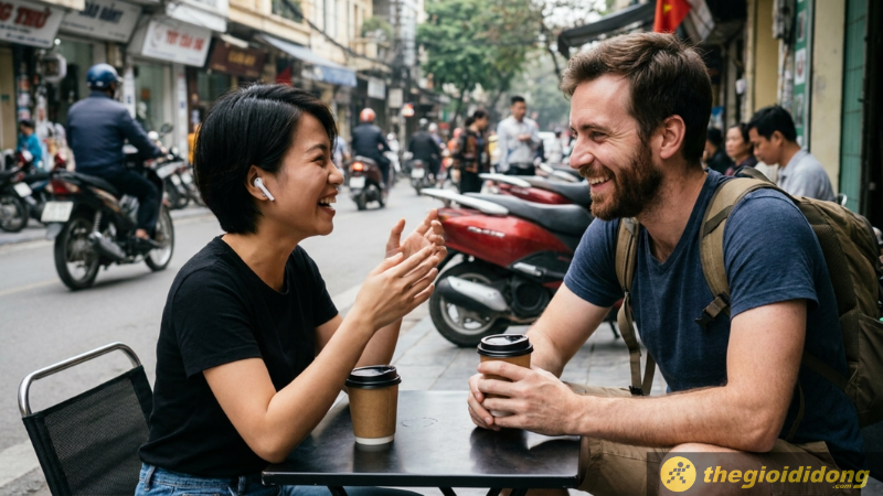 Tai nghe phiên dịch giúp việc giao tiếp với ngừoi nước ngoài dễ dàng hơn Tai nghe phiên dịch giúp việc giao tiếp với ngừoi nước ngoài dễ dàng hơn
