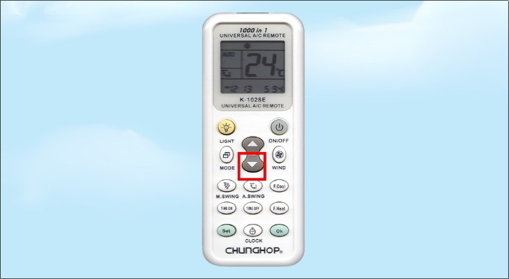 Nhấn nút giảm nhiệt độ từ từ để tinh chỉnh