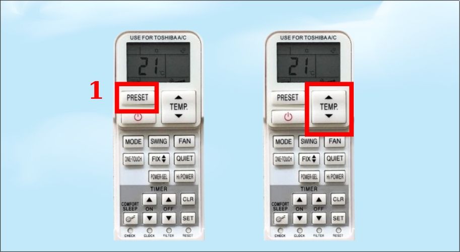 Nhấn và giữ nút 