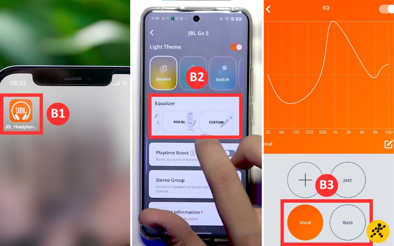 Tùy chỉnh Equalizer EQ trong ứng dụng JBL Headphones để khuếch đại âm thanh Tùy chỉnh Equalizer EQ trong ứng dụng JBL Headphones để khuếch đại âm thanh