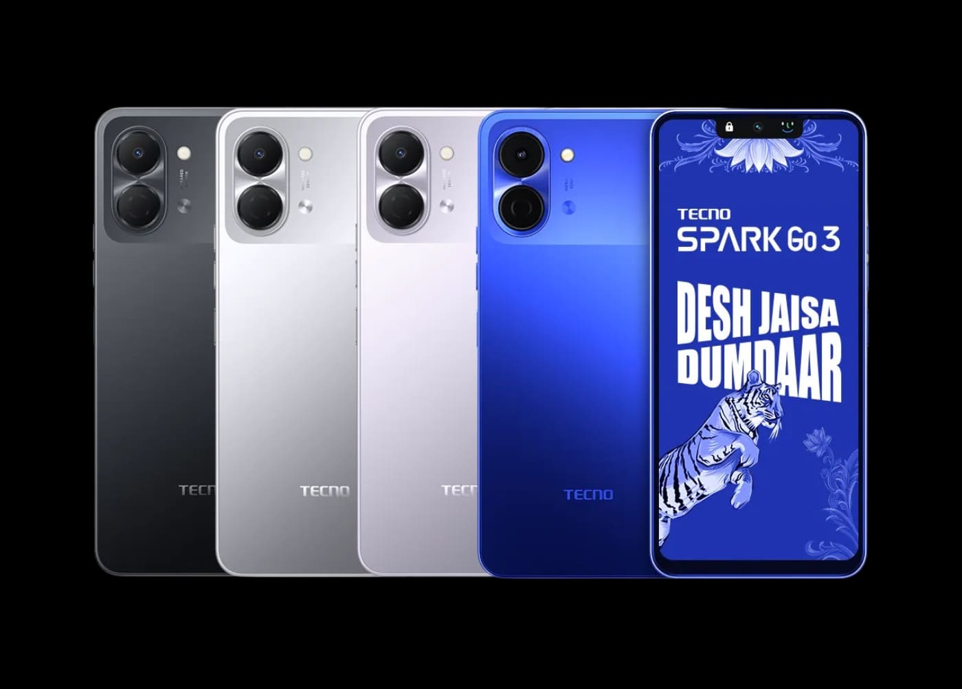 TECNO Spark Go 3 có 4 phiên bản màu TECNO Spark Go 3 có 4 phiên bản màu