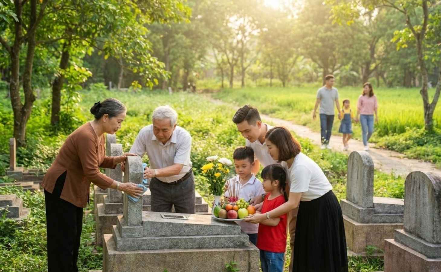 Tết Thanh minh là dịp để con cháu đi tảo mộ dịp đầu năm mới Tết Thanh minh là dịp để con cháu đi tảo mộ dịp đầu năm mới