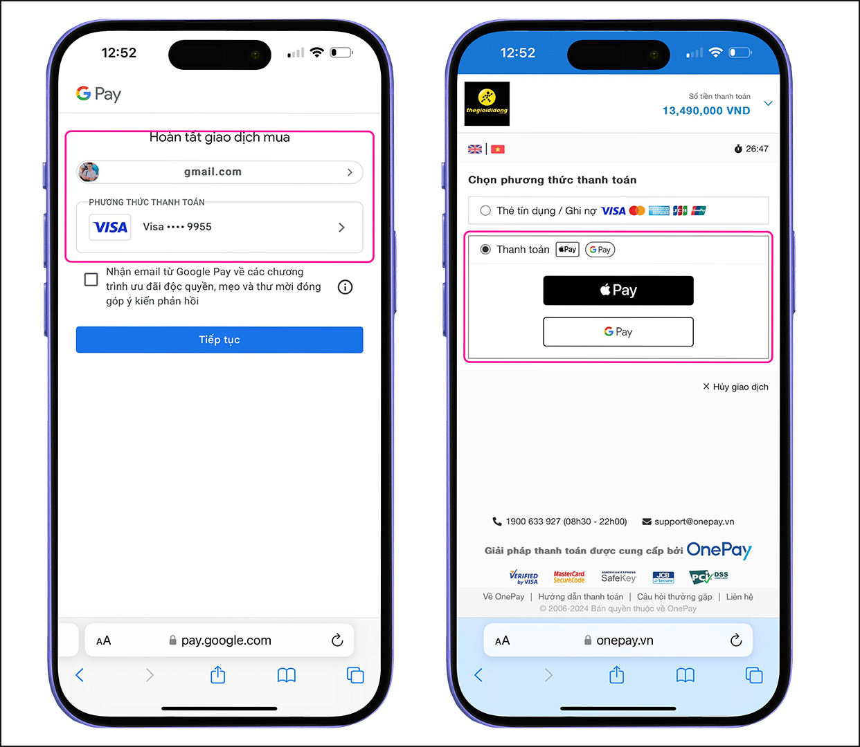 Cách thanh toán Apple Pay và Google Pay tại <a href="https://truonghaitiengiang.com" title="Trường Hải Tiến Giang" target="blank" rel="follow">Trường Hải Tiến Giang</a>