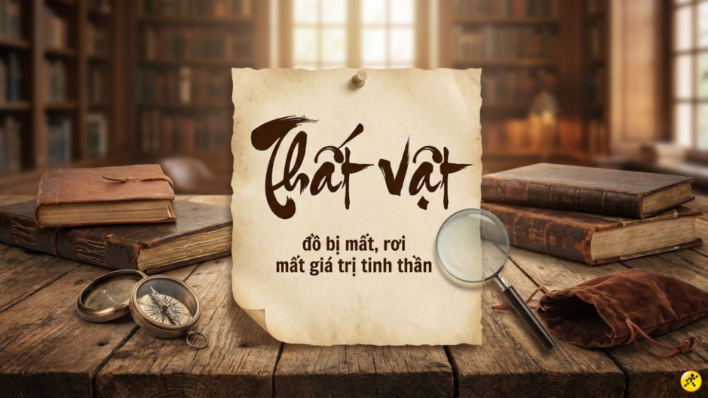 Thất vật (失物) d&ugrave;ng để chỉ những vật phẩm hoặc t&agrave;i sản bị mất