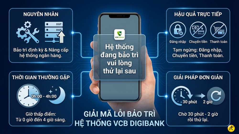 Lỗi "The system is under maintenance please try again later"