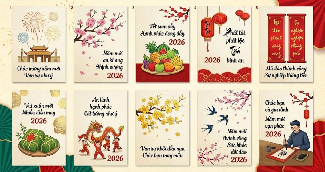 Thiệp chúc mừng năm mới mẫu 11