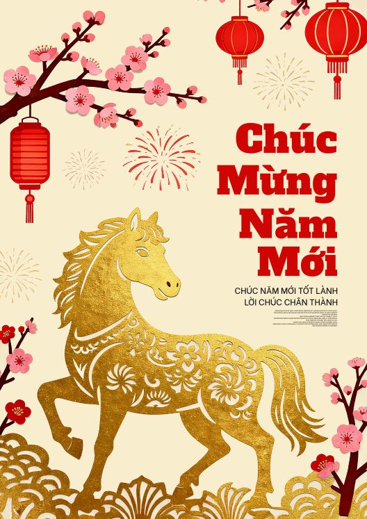 Thiệp chúc mừng năm mới mẫu 12