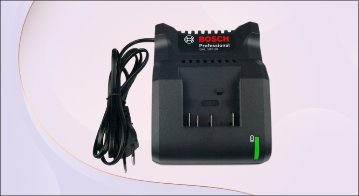 Sạc GAL Bosch 18V-20 18V 2 Ah phù hợp cho tất các pin sạc 18V, dòng nạp 2 Ah nhanh chóng