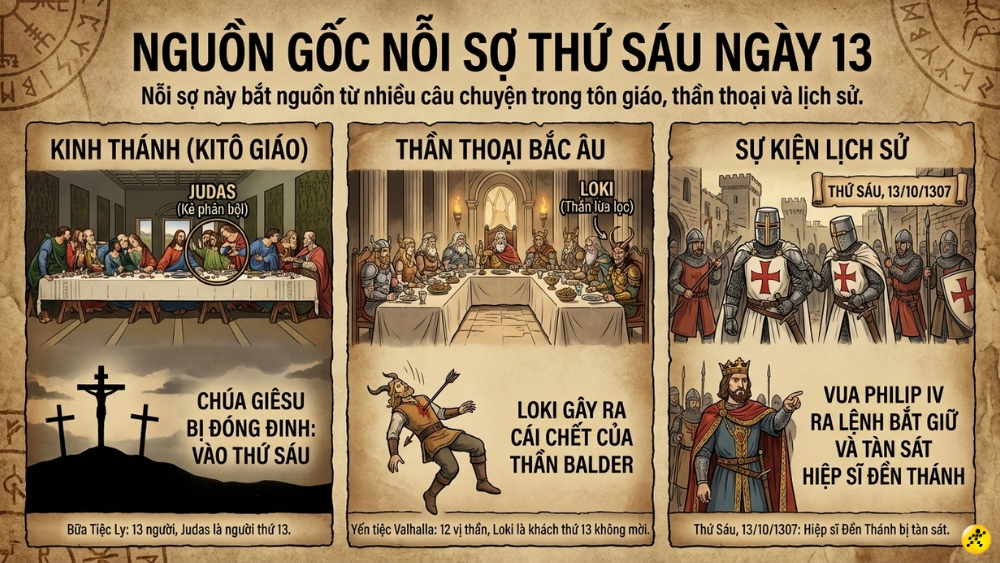 Nguồn gốc của nỗi sợ Thứ 6 ng&agrave;y 13