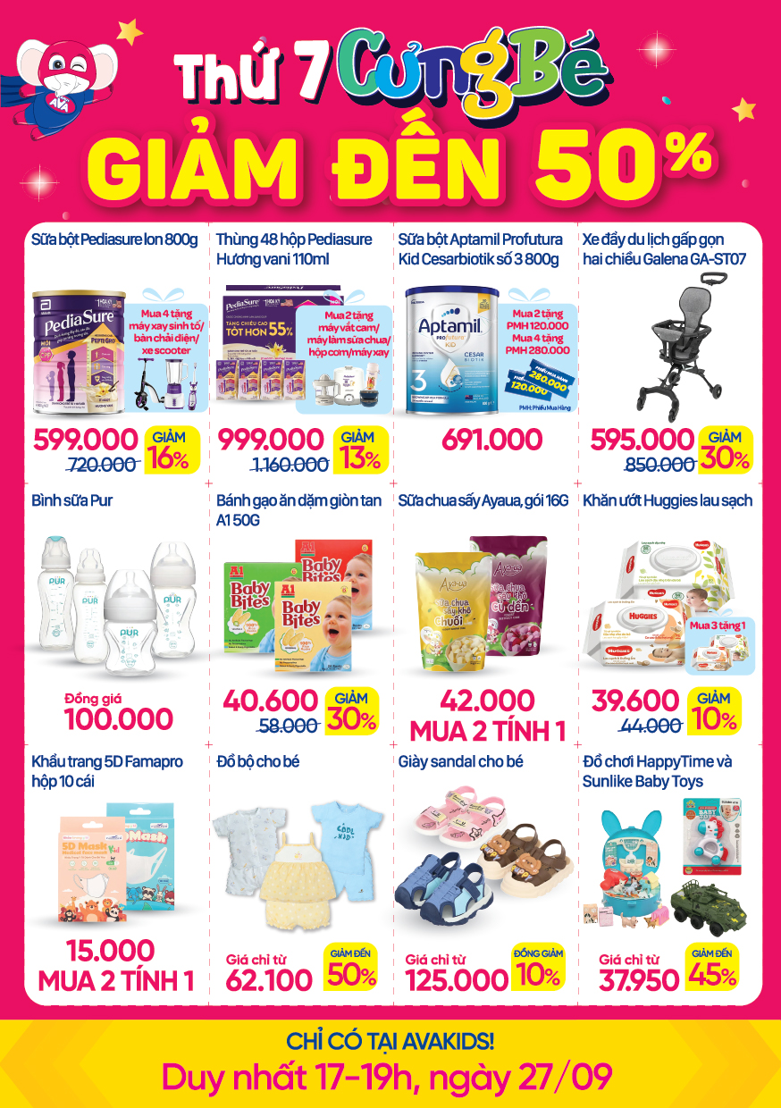 Deal HOT Thứ 7 cưng bé