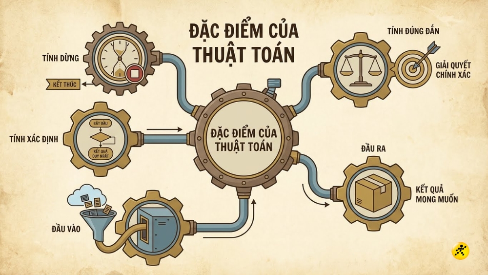 C&aacute;c đặc đi&ecirc;̉m chính của m&ocirc;̣t thu&acirc;̣t toán