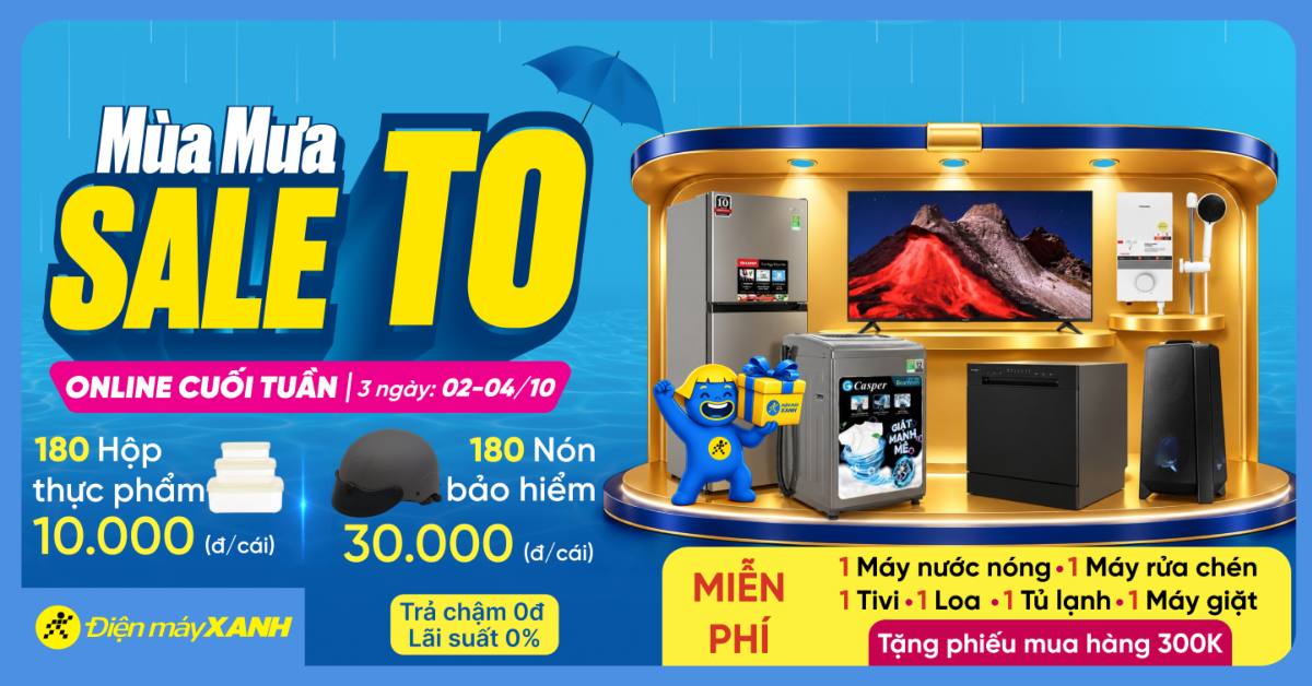 M&Ugrave;A MƯA SALE TO tại website Điện M&aacute;y XANH