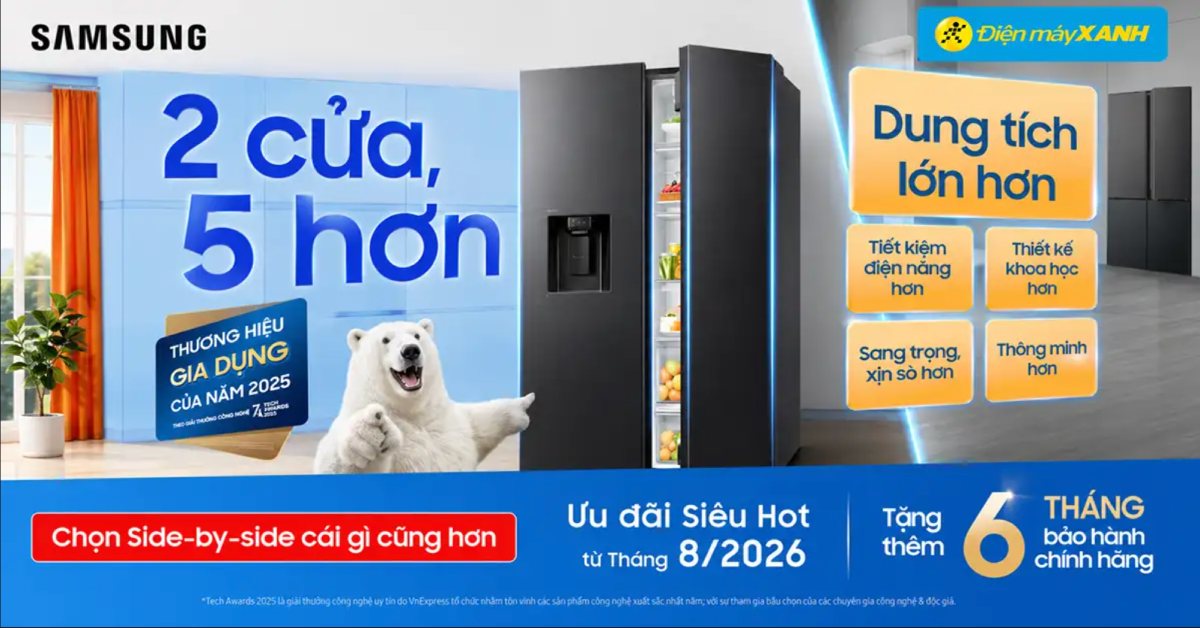 Mua Tủ lạnh Side by Side Samsung Tặng th&ecirc;m 6 th&aacute;ng bảo h&agrave;nh